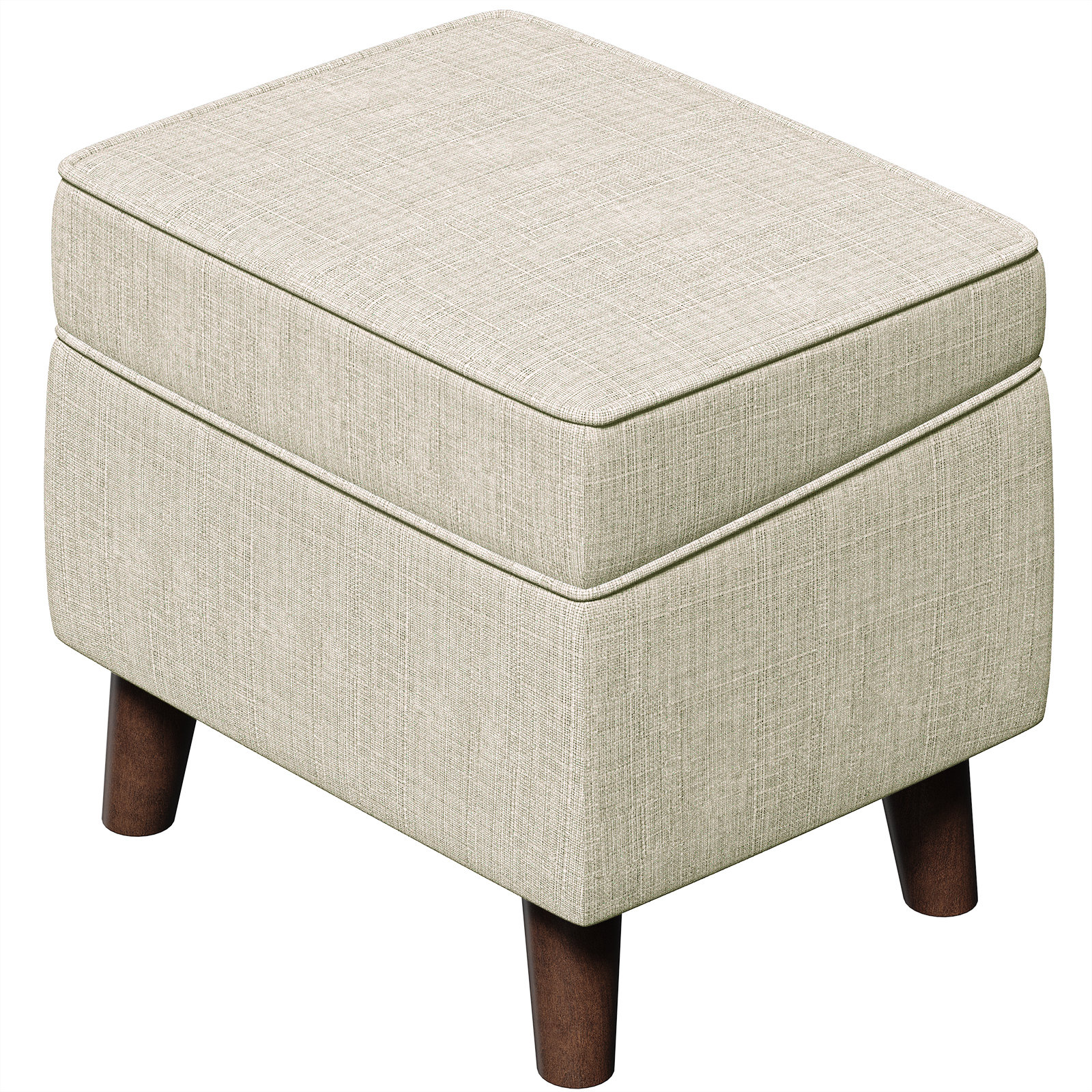 Ebern Designs 18.5" Wide Rectangle Storage Ottoman Stool, Entryway ...